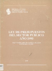 Imagen de la cubierta de Ley de presupuestos del sector público año 1995