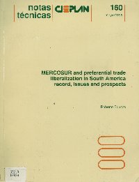 Imagen de la cubierta de Mercosur and preferential trade liberalization in south america record, issues and prospects