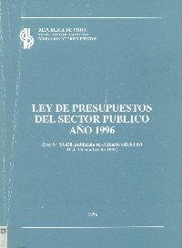 Imagen de la cubierta de Ley de presupuestos del sector publico año 1996