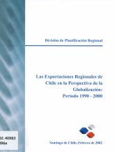 Imagen de la cubierta de Las exportaciones regionales de Chile en la perspectiva de la globalización período 1990-2000