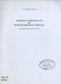 Imagen de la cubierta de Empresas individuales de responsabilidad limitada