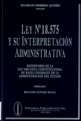 Imagen de la cubierta de Ley N°18.575 y su interpretación administrativa