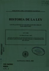 Imagen de la cubierta de Historia de la ley. Compilación de textos oficiales del debate parlamentario. Ley 19.880. (D.Oficial, 29 mayo, 2003)