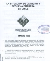 Imagen de la cubierta de La situación de la micro y pequeña empresa en Chile