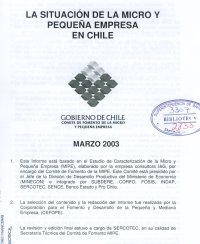 Imagen de la cubierta de La situaci&oacute;n de la micro y peque&ntilde;a empresa en Chile