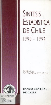 Imagen de la cubierta de Síntesis estadística de Chile. 1990-1994