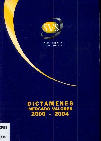 Imagen de la cubierta de Dictámenes. Mercado valores 2000-2004