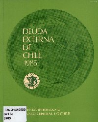 Imagen de la cubierta de Deuda externa de Chile. 1985
