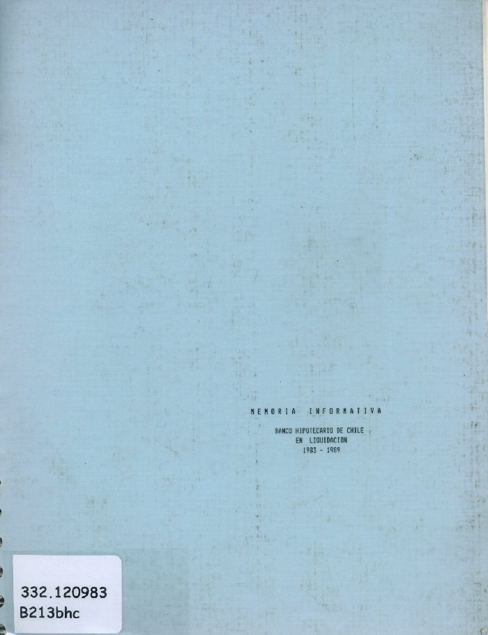 Imagen de la cubierta de Banco Hipotecario de Chile en liquidación 1983-1989