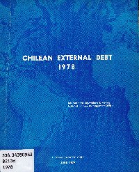 Imagen de la cubierta de Chilean external debt. 1978