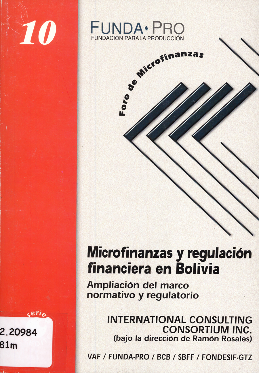 Imagen de la cubierta de Microfinanzas y regulación financiera en Bolivia