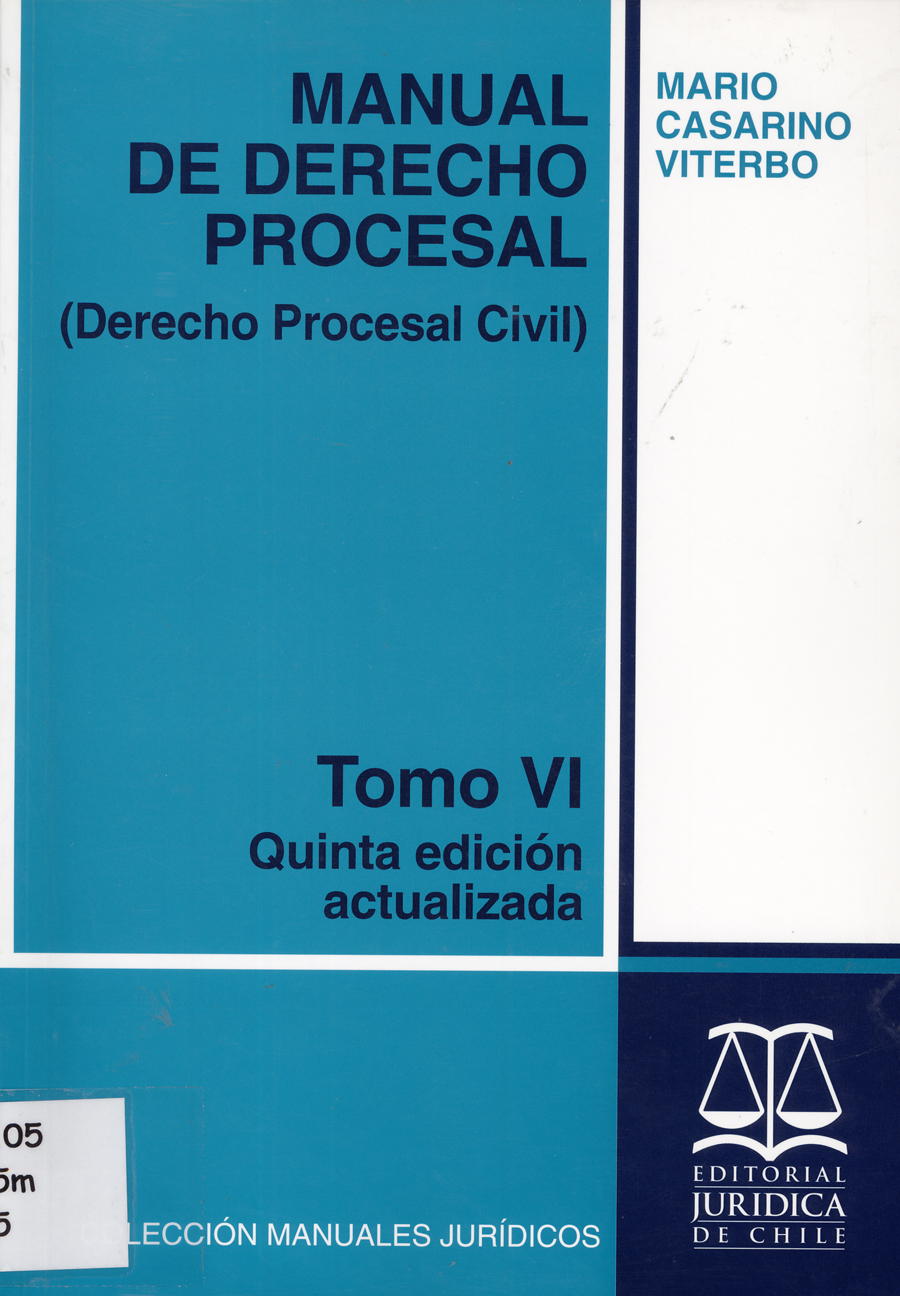 Imagen de la cubierta de Manual de derecho procesal (Derecho procesal civil)