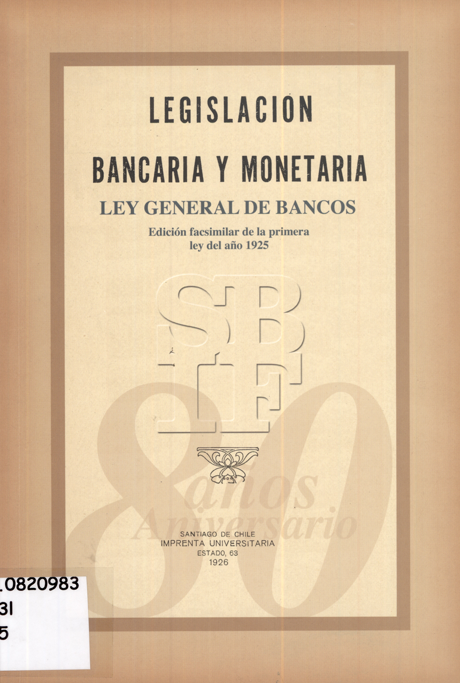 Imagen de la cubierta de Legislación bancaria y monetaria