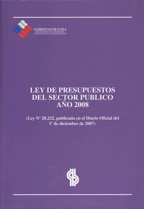 Imagen de la cubierta de Ley de presupuestos del sector público año 2008