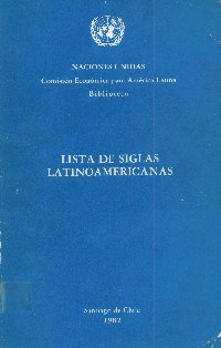 Imagen de la cubierta de Lista de siglas latinoamericanas
