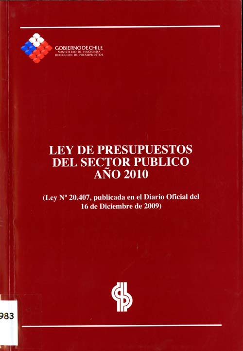 Imagen de la cubierta de Ley de presupuestos del sector público año 2010