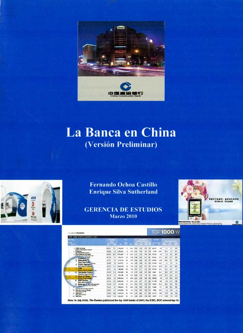 Imagen de la cubierta de La banca en China. (versión preliminar)