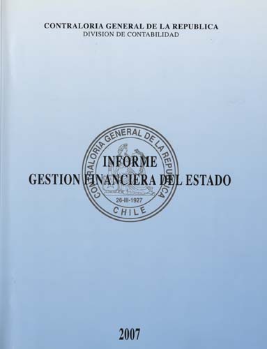 Imagen de la cubierta de Informe gestión financiera del Estado, 2007