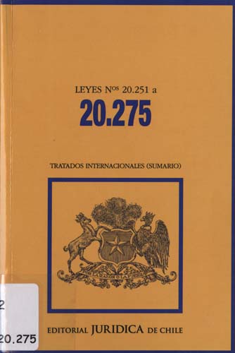 Imagen de la cubierta de Leyes Nº 20.251 a 20.275