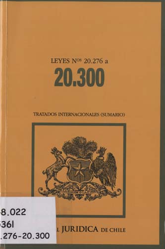 Imagen de la cubierta de Leyes Nº 20.276 a 20.300