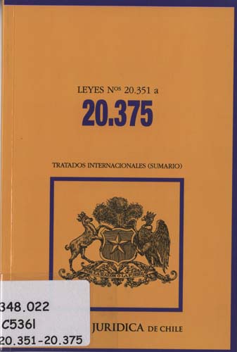 Imagen de la cubierta de Leyes Nº 20.351 a 20.375