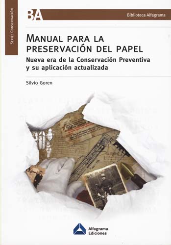 Imagen de la cubierta de Manual para la conservación del papel