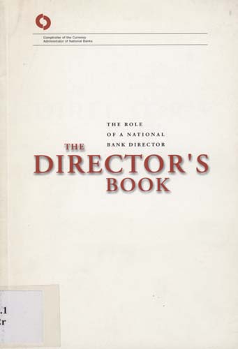 Imagen de la cubierta de The role of a national bank director. The director's Book