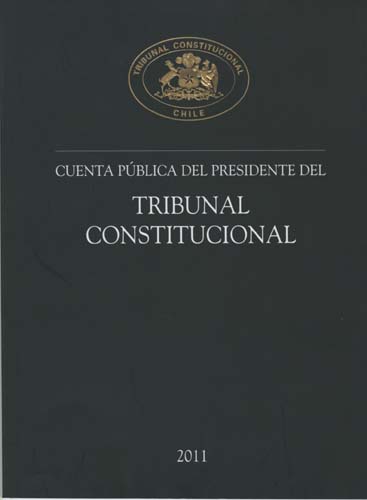 Imagen de la cubierta de Cuenta pública del Presidente del Tribunal Constitucional. 2011