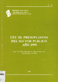 Imagen de la cubierta de Ley de presupuestos del sector publico ano 1999.