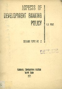 Imagen de la cubierta de Aspects of development banking policy