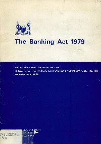 Imagen de la cubierta de The banking act 1979