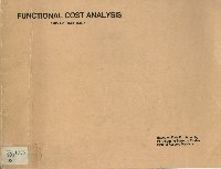 Imagen de la cubierta de Functional cost analysis.