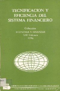 Imagen de la cubierta de Tecnificación y eficiencia del sistema financiero