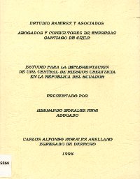 Imagen de la cubierta de Estudio para la implementación de una central de riesgos crediticia en la República del Ecuador