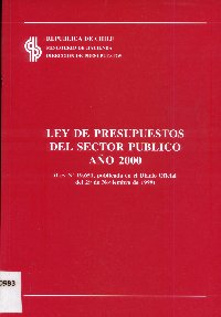 Imagen de la cubierta de Ley de presupuestos del sector público año 2000.