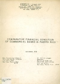 Imagen de la cubierta de Comparative financial condition of commercial banks in Puerto Rico