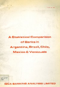 Imagen de la cubierta de A statistical comparision of banks in Argentina, Brazil, Chile, Mexico & Venezuela