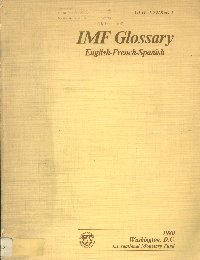 Imagen de la cubierta de Imf glossary.