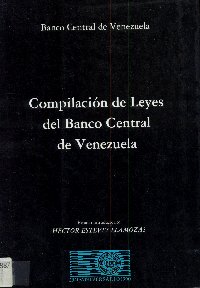 Imagen de la cubierta de Compilación de leyes del Banco Central de Venezuela
