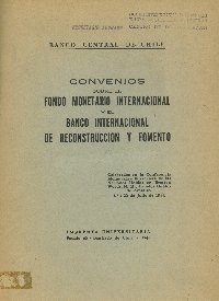 Imagen de la cubierta de Convenios sobre el Fondo Monetario Internacional y el Banco Internacional de Reconstrucción y Fomento