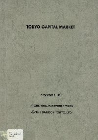 Imagen de la cubierta de Tokyo capital market