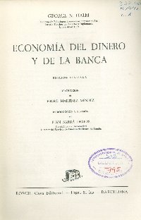 Imagen de la cubierta de Economia del dinero y de la banca