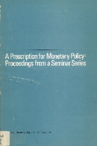 Imagen de la cubierta de A prescription for monetary policy: