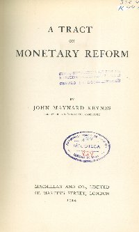 Imagen de la cubierta de A tract on monetary reform