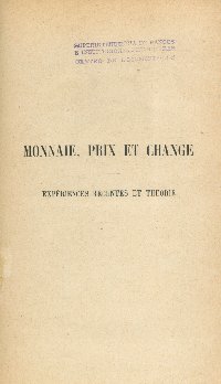 Imagen de la cubierta de Monnaie, prix et change.