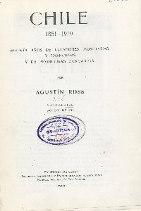 Imagen de la cubierta de Chile 1851-1910.