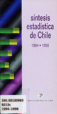 Imagen de la cubierta de Síntesis estadística de Chile 1994 - 1998