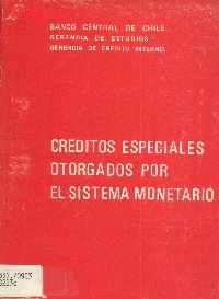 Imagen de la cubierta de Créditos especiales otorgados por el sistema monetario