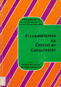 Imagen de la cubierta de Procedimientos de control en computación