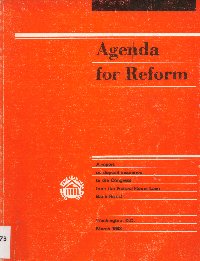 Imagen de la cubierta de Agenda for reform
